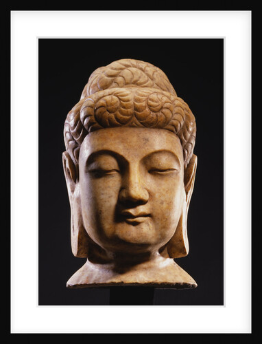 A White Marble Head of Buddha. Tang Dynasty by Anonymous