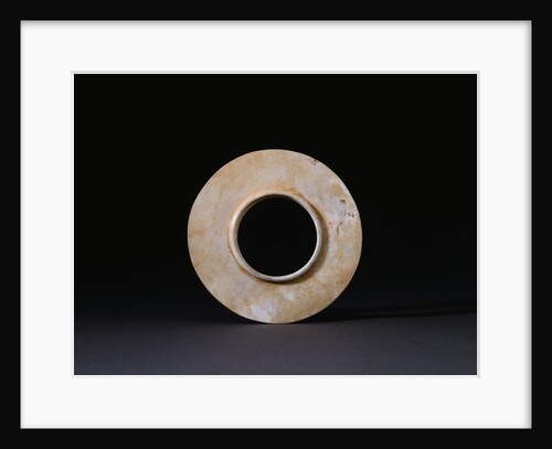 An Opaque Jade Collared Disc. Shang Dynasty by Anonymous