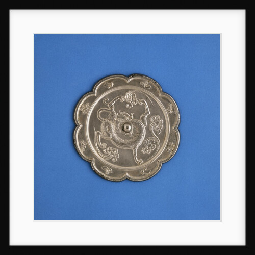 A Large Silvered Bronze Lobed Mirror. Tang Dynasty by Anonymous