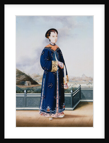 Portrait of An Elegantly Dressed Chinese Hong Merchant's Wife by Anonymous