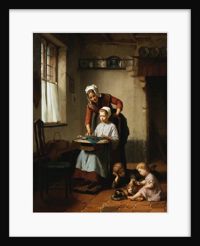 The Embroidery Lesson by Theodore Gerard