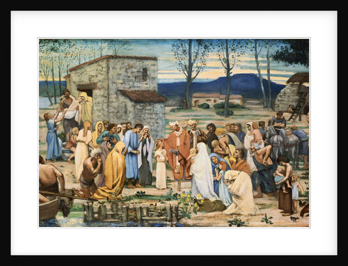 The Childhood of Saint Genevieve by Pierre Cecile Puvis de Chavannes