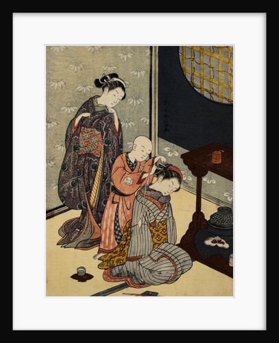 Night Rain on the Daisu by Harunobu