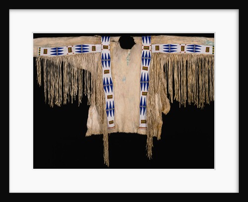 Assiniboine Warrior's Shirt Adorned with Beadwork and Fringe by Anonymous