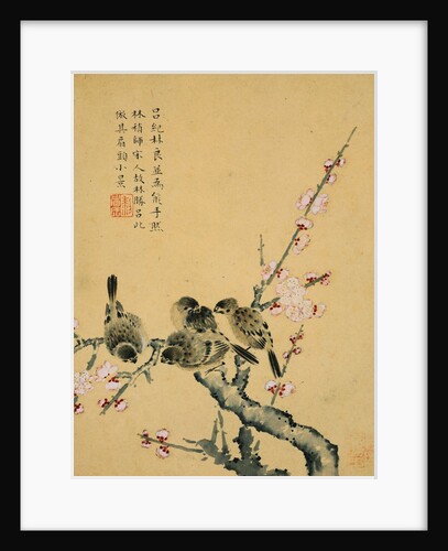 Plum Blossoms and Sparrows by Zhou Xianji