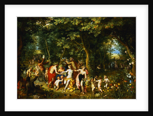 Allegory of Abundance. Four Seasons Paying Homage to Goddess by Jan Brueghel the Elder and Hendrick van Balen by Anonymous