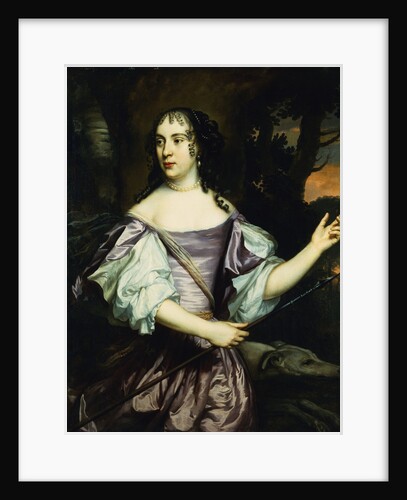 Portrait of a Lady Said to be the Duchess of Richmond, as Diana, Standing Three-Quarter Length by Jan Mytens