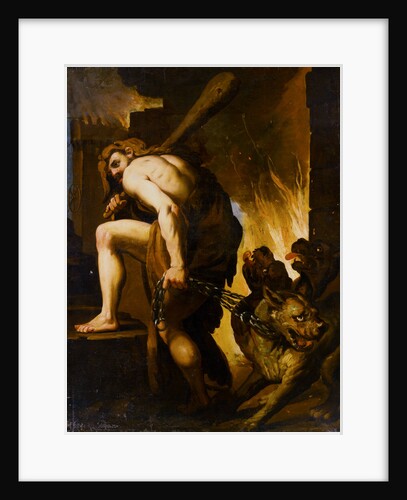 Hercules Dragging Cerberus from Hell Attributed to Domenico Pedrini by Anonymous