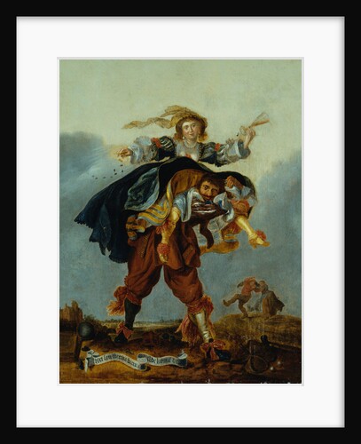 A Dutch Proverb: Het Syn Stercke Die Weelde Kunne Dragen (Only Strong Legs Can Carry Wealth) by Adriaen Pietersz van de Venne