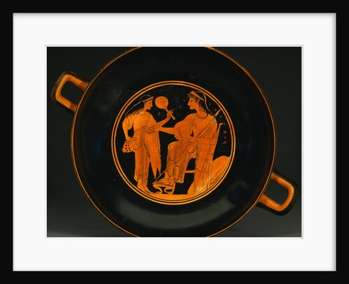 Interior View of An Attic Red-Figured Kylix with Athena Preparing the Judgement of Paris Attributed to Colmar Painter by Anonymous