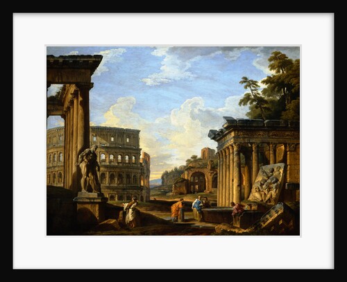 A Capriccio of Classical Ruins in Rome by Giovanni Paolo Panini