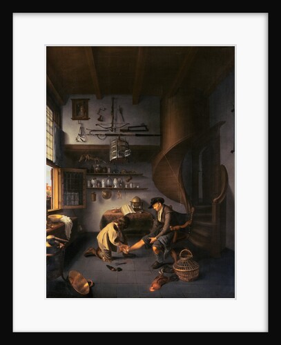 A Barber Surgeon Tending a Peasant's Foot by Isaack Koedijk