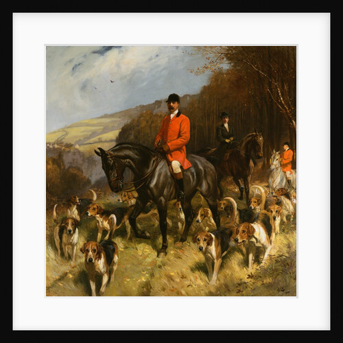 Painting of Mr. and Mrs. Lewis Priestman With the Braes of Derwent Hunt by John Charlton