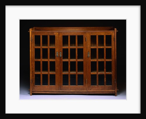 Oak Triple Door Bookcase by Gustav Stickley