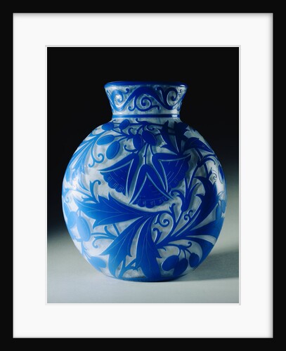 Overlaid, Etched and Polished Glass Vase by Daum