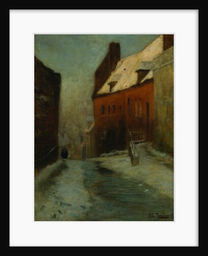 A Winter Street Scene, Montreuil by Fritz Thaulow