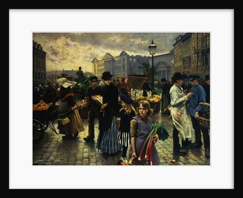 Market Day at Hojbro Plads, Copenhagen by Paul Fischer
