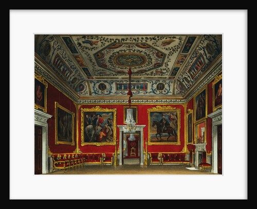 Print of a Room in a Royal Residence from The History of the Royal Residences by William Henry Pyne