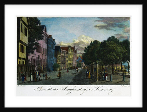 View of Jungfernstieg in Hamburg by Anonymous