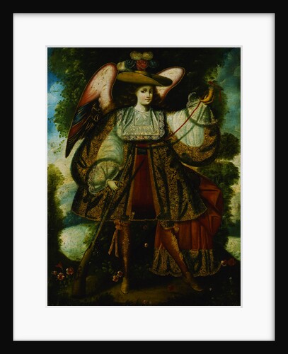 18th-Century Painting of an Archangel by Cuzco School