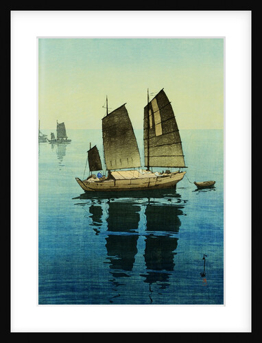 Forenoon, from a Set of Six Prints of Sailing Boats by Hiroshi Yoshida