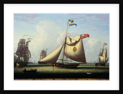 A Yacht of the Royal Club with King George IV on Board by Robert Salmon