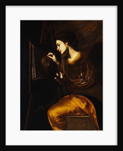 A Female Artist Painting the Image of the Sudarium by Francesco Guarino