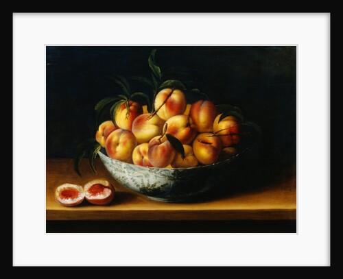 Peaches in a Wanli Kraak Porselein Bowl on a Ledge by Louise Moillon