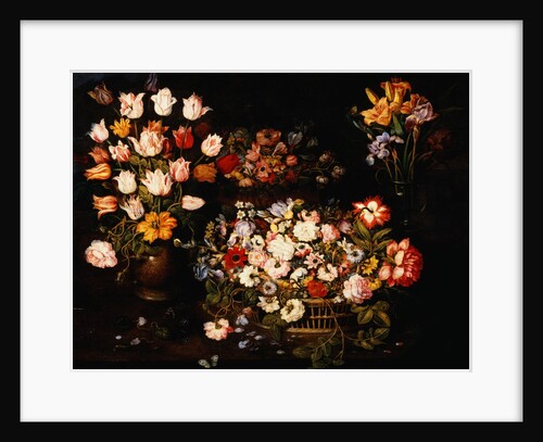 Four Vases of Varying Flowers by Osias Beert the Elder