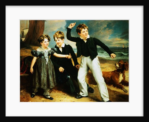 Group Portrait of Robert, James and Mary Sarah Greenhalgh by Ramsay Richard Reinagle