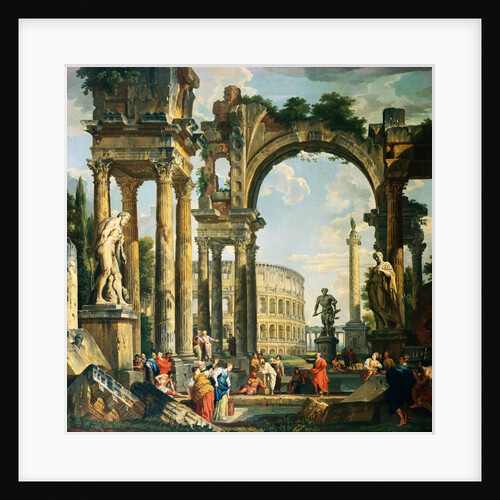 A Capriccio of Classical Ruins by Giovanni Paolo Panini