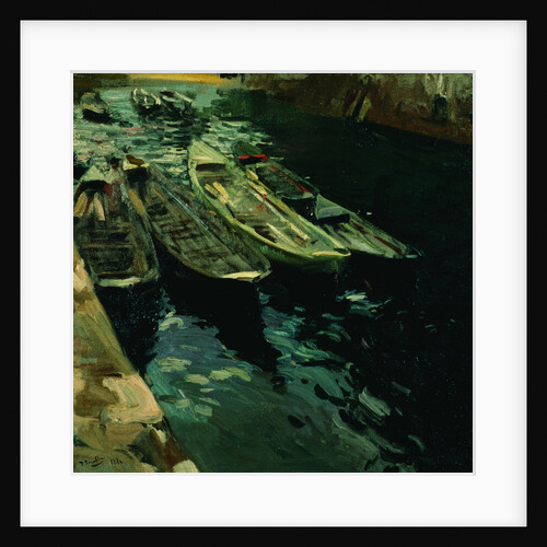 Small Fishing Boats in Zarauz, Spain by Joaquin Sorolla y Bastida
