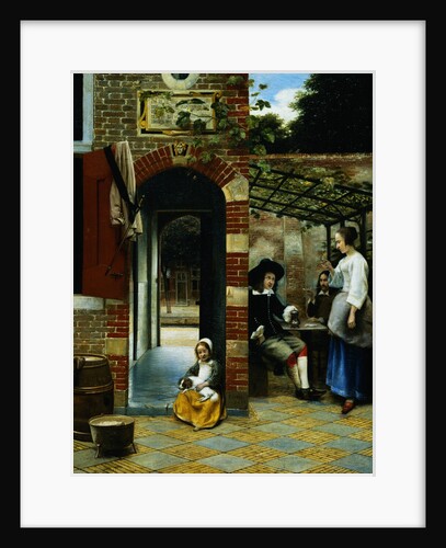 Courtyard of a House in Delft by Pieter de Hooch