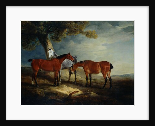 Painting of Horses in a Landscape by John Ferneley