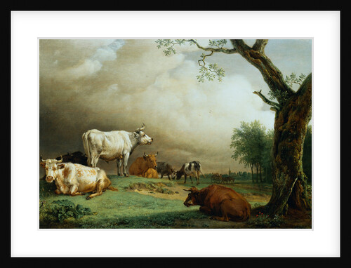Painting of Cattle in a Field by Paulus Potter