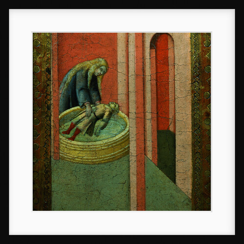 Saint Elizabeth of Hungary Raising to Life a Child Drowned in a Well by Pietro Lorenzetti