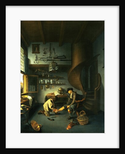 A Barber Surgeon Tending a Peasant's Foot by Isaack Koedijk