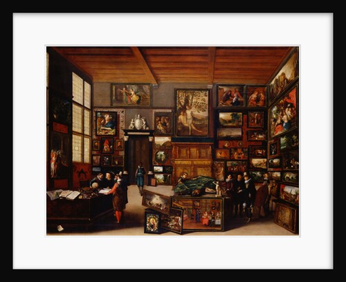 Cognoscenti in a Room Hung with Pictures attributed to Hieronymus Francken by Anonymous