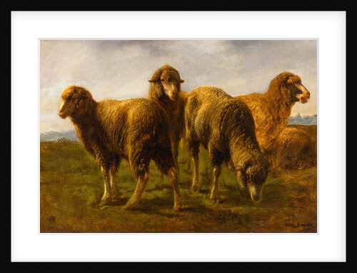 Sheep Grazing in a Meadow by Rosa Bonheur