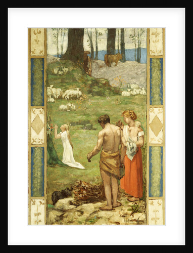 The Child Saint Genevieve at Prayer by Pierre Cecile Puvis de Chavannes