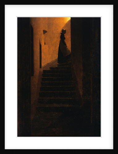 Caroline on the Stairs by Caspar David Friedrich