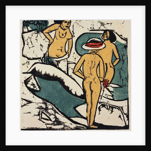 Women Bathing Between White Rocks by Ernst Ludwig Kirchner