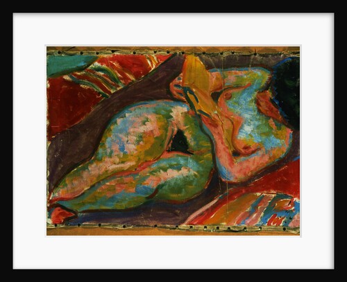 Reclining Nude (Reading) by Ernst Ludwig Kirchner