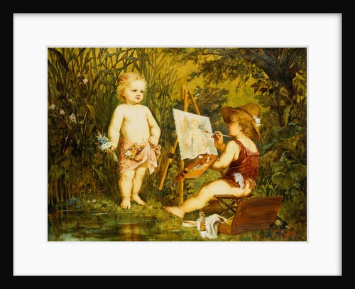 Frolicking Putti by Franz Lefler