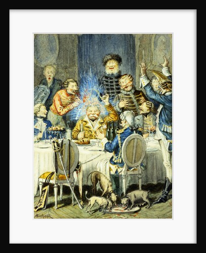 Illustrations for "The Adventures of Baron Munchausen" by Alphonse Adolphe Bichard