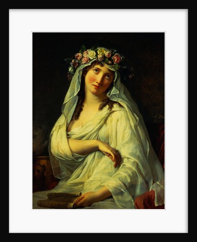 Vesta Coronated with Flowers by Jacques-Louis David