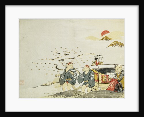 Print Depicting Figures Carrying a Litter by Minko and His Circle