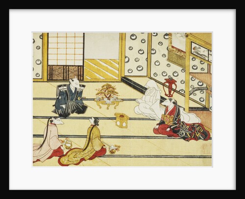 Print Depicting a Formal Meeting by Minko and His Circle