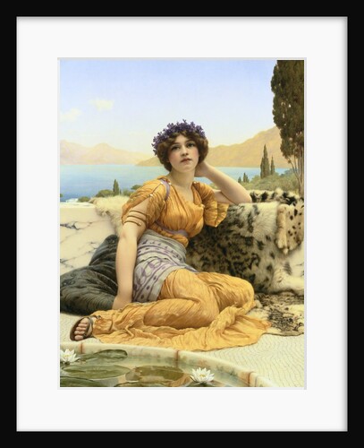 With Violets Wreathed and Robe of Saffron Hue by John William Godward