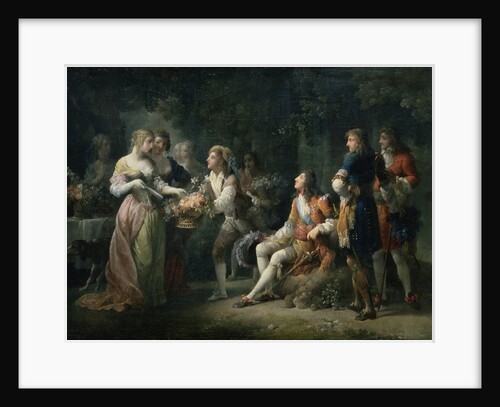 Louis XIV of France Declaring His Love for Louise de la Valliere by Jean Frederic Schall